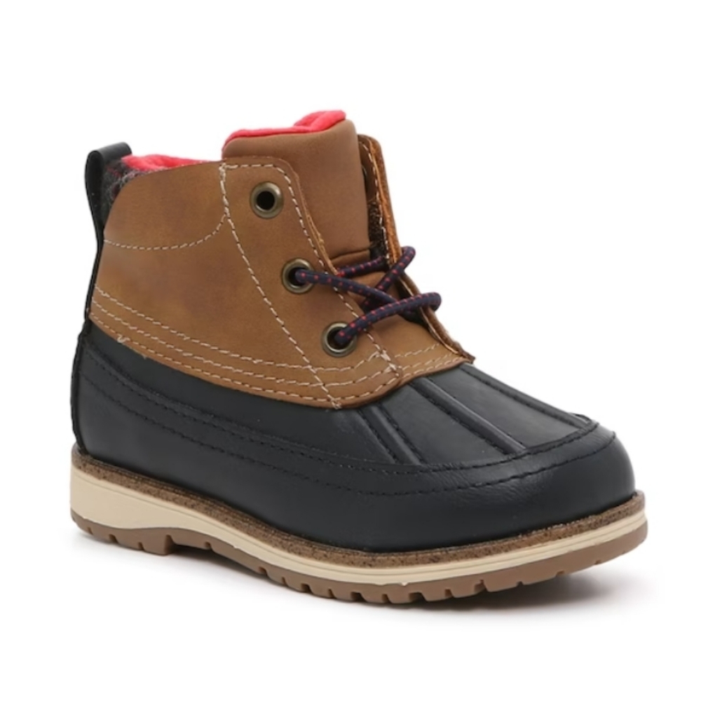 NIB Kids Dennis Duck Boot Brown And Black Max + Jake Toddler Size 8